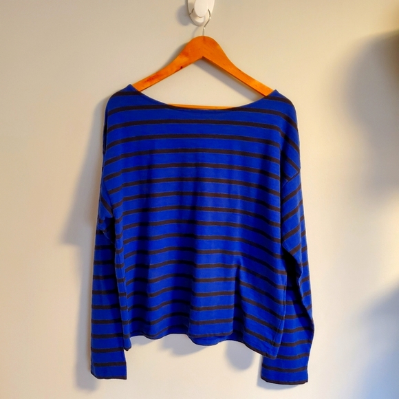 Levi's Women's Cora Cotton Sailor T-Shirt Navy Size Large - Picture 4 of 11